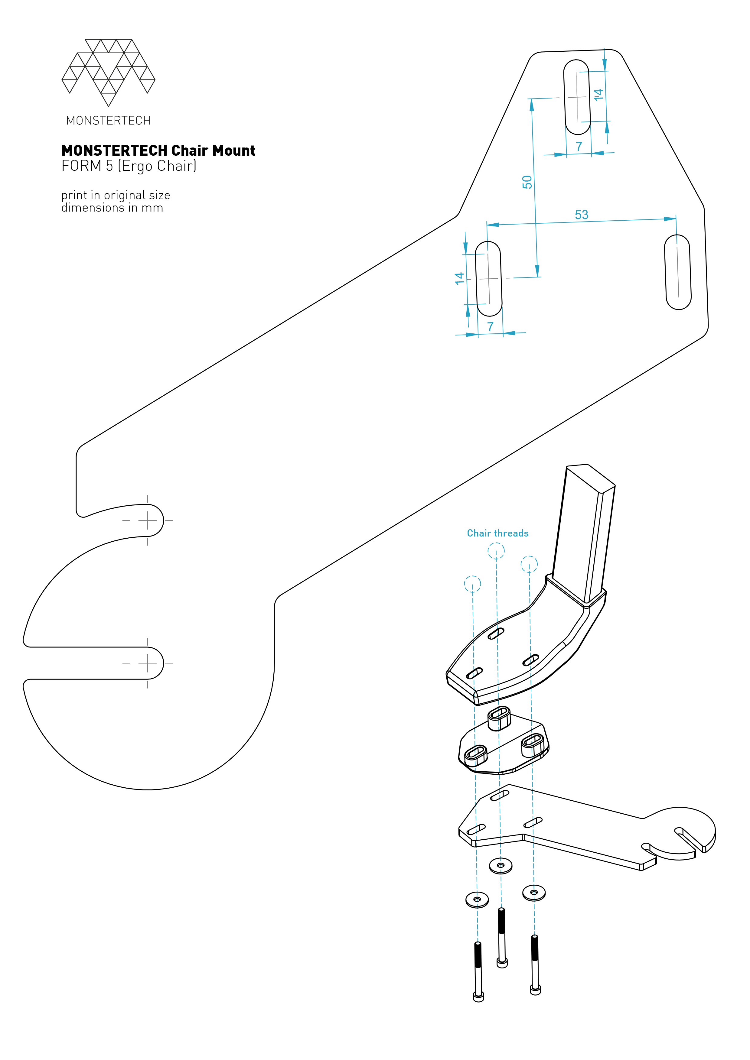 Chair Mount Keyboard Tray – MTSIM – MONSTERTECH USA