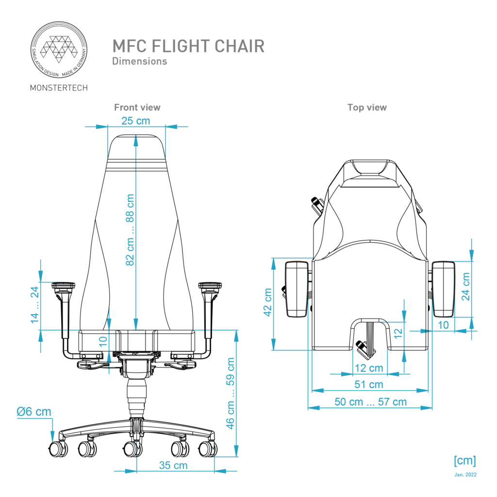 Fauteuil de vol – MFC-1 Blackbird Support de Fauteuil Ensemble – MTSIM –  MONSTERTECH