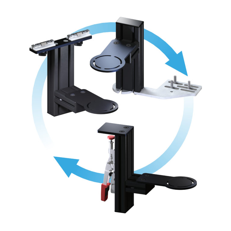 Kit de conversión de soporte de silla/railes a soporte de mesa