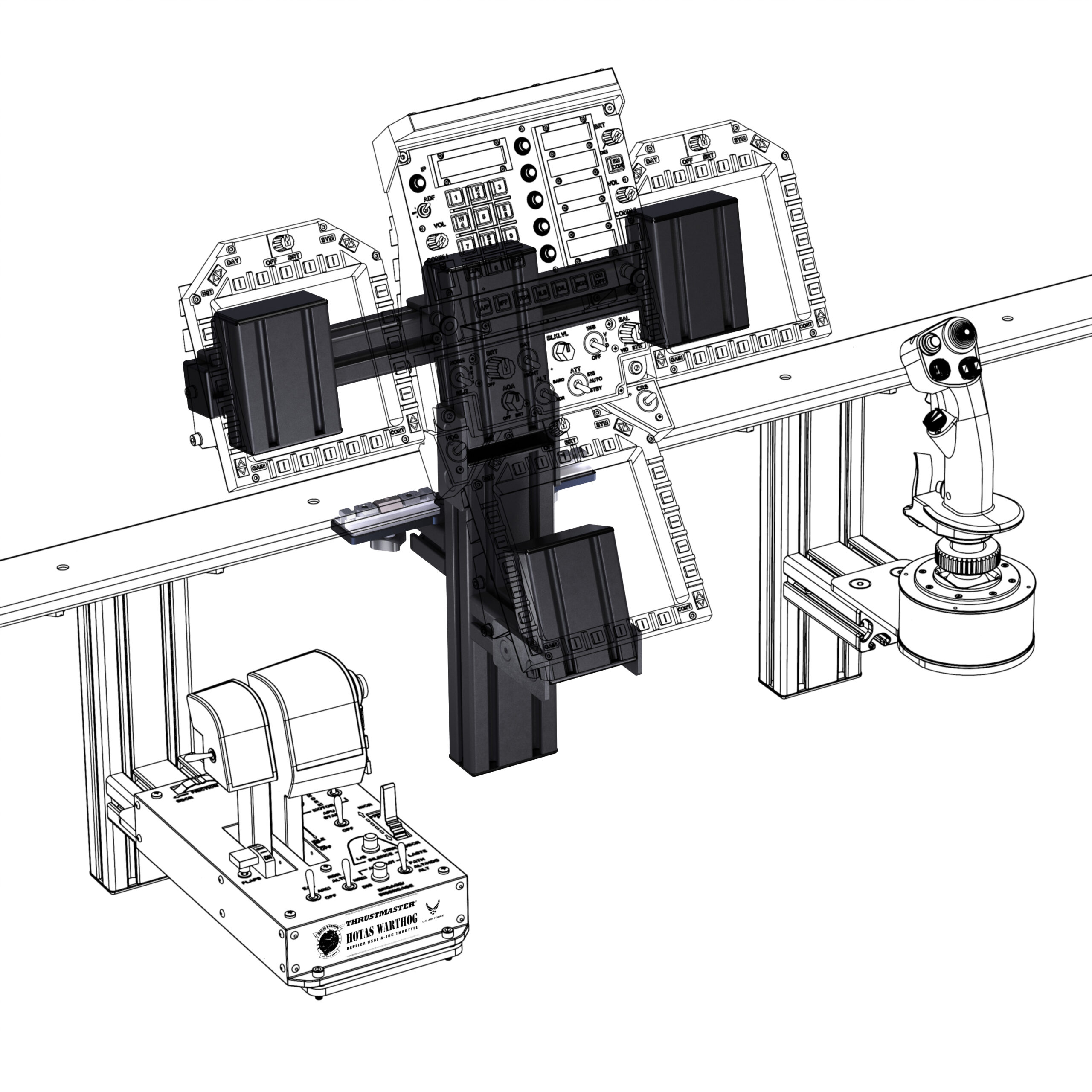Winwing MIP レール マウント – MTSIM – MONSTERTECH